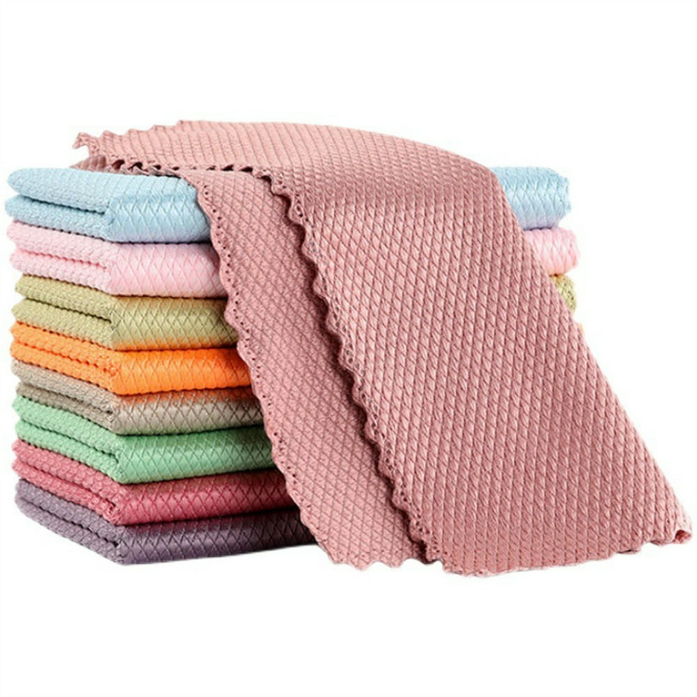 Diamond Weave Microfiber Glass Towels 16x16in, 6-Pack Streak-Free for Windshields & Mirrors 6-Pack product photo