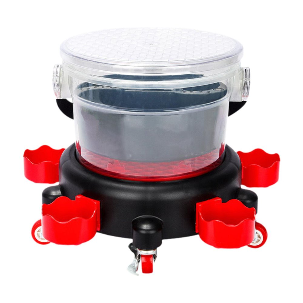 Stackable Dual-Bucket Wash System, Two 4-Gallon Pails with Dirt-Trap Screens and Snap Lids Black product photo