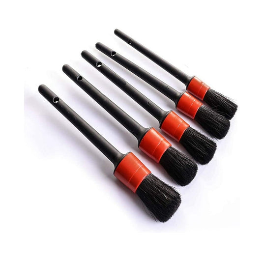 Detailing Brush Set, 5-Piece Soft Boar's Hair Bristle, Black Handle for Interior & Exterior Cleaning  product photo