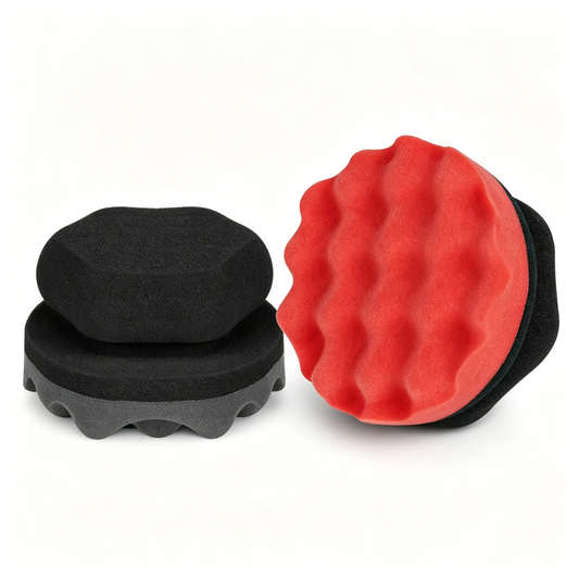 Contoured Hex-Foam Tire Applicator Pads, 8-Pack Reusable Curved Sponges for Sidewall Dressing  product photo