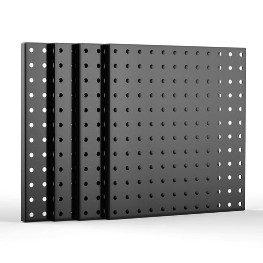 Detailing Tool Wall Pegboard Panel Set, Black Metal Garage Storage Organizer with Mounting Hardware  product photo