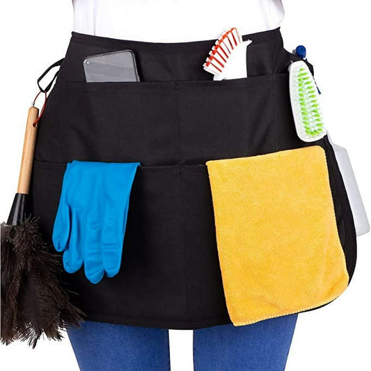 Detailing Tool Waist Apron, Black Waterproof Belt with Multiple Brush Pockets & Bottle Loops  product photo