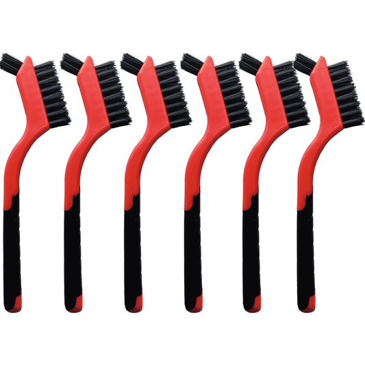 Double-Ended Detailing Crevice Brushes, 6-Pack Soft Nylon Bristle Tools for Tight Seams and Cup Holders  product photo