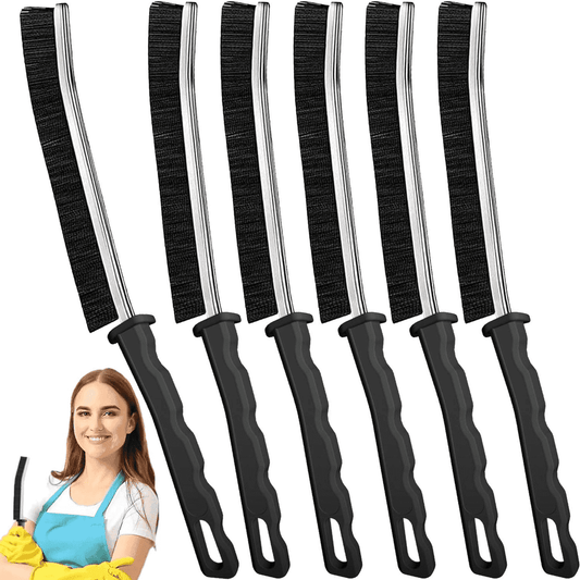 Flexible Gap and Seam Cleaning Brush Set, 5-Piece Crevice Detailing Brushes, Black  product photo