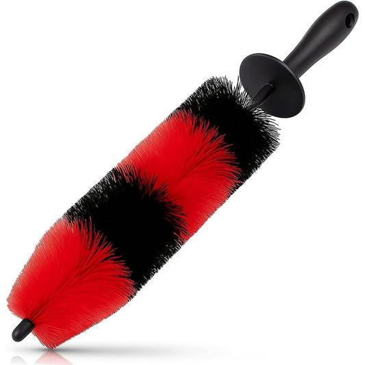 EVA-Wrapped Alloy Wheel Rim Brush, Scratch-Free Soft Bristle Lug and Spoke Cleaner  product photo
