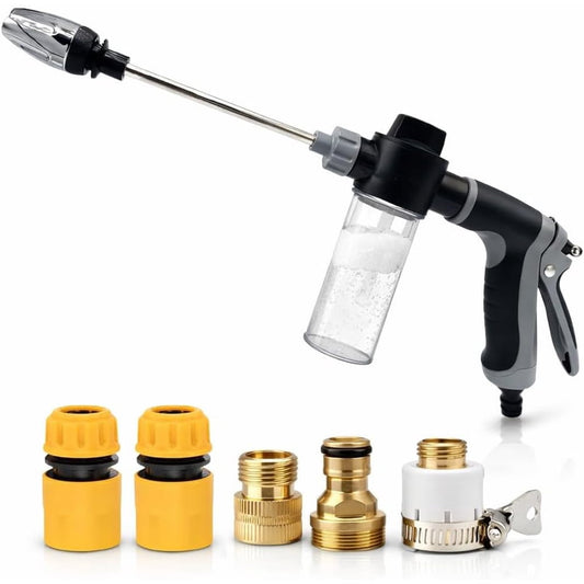 Foam Gun for Garden Hose, Adjustable Car Wash Sprayer with Empty 32oz Refillable Bottle  product photo
