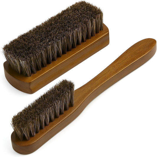 Horsehair Leather Cleaning Brush, Soft Bristle Detailing Brush for Car Seats & Steering Wheel  product photo