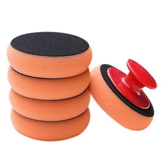 Microfiber Applicator Bonnets with Grip Handle, 4-Pack Reusable Car Detailing Pads  product photo