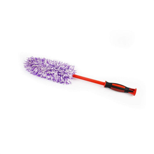 Soft Noodle Microfiber Rim Cleaning Brush, Non-Scratch Chenille Wheel Detailer with Grip Handle  product photo