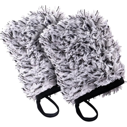 Two-Finger Microfiber Applicator Mitts 2-Pack, Soft Glove Spreaders for Wheels & Trim  product photo